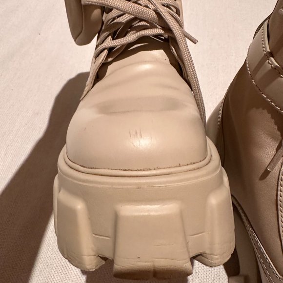 PRADA - Monolith leather and Re-Nylon boots with pouch - Picture 11 of 12